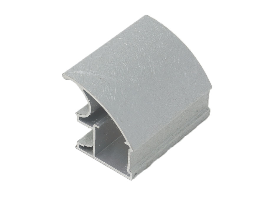 Алюминиевый профиль для шкафа-купе, форма С-Long, цвет серебрянный шелк